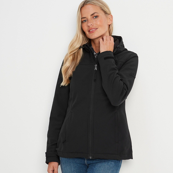 TOG 24 Keld - Giacca softshell da donna, leggera, antivento, impermeabile, con cerniera, con cappuccio, foderata in pile per il calore, ideale per escursioni, passeggiate e uso quotidiano, Rosa