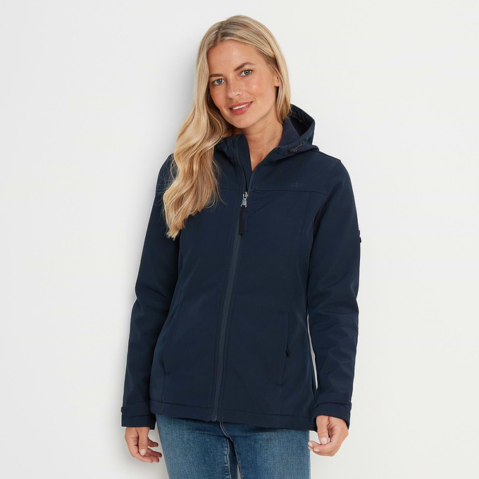 Keld Womens Softshell Hooded Jacket - Navy
