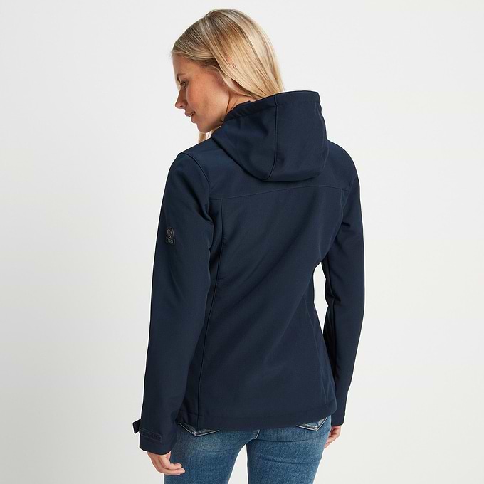 Keld Womens Softshell Hooded Jacket - Navy