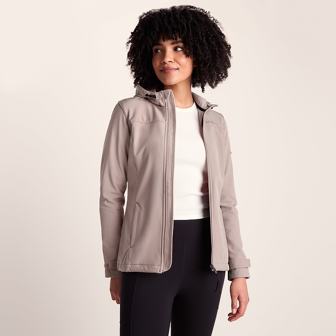 Keld Womens Shower Resistant Hooded Softshell Jacket - Dusky Pink