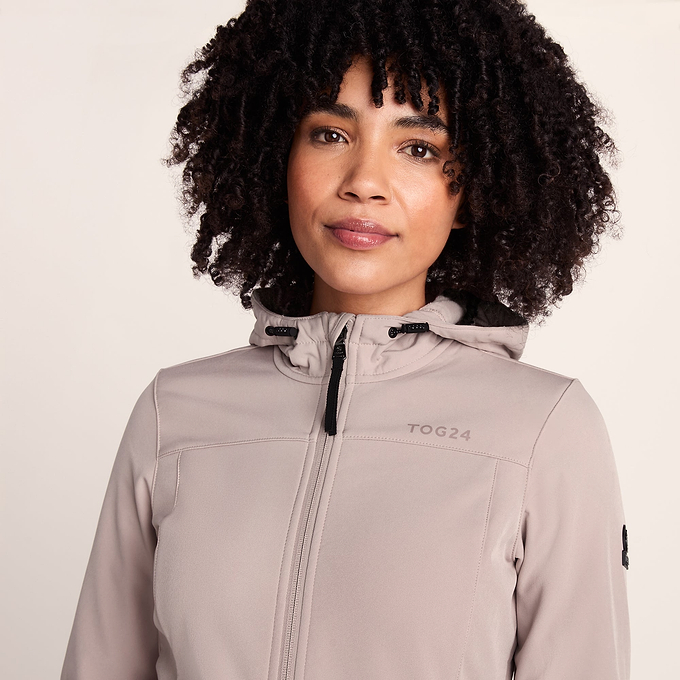 Keld Womens Shower Resistant Hooded Softshell Jacket - Dusky Pink