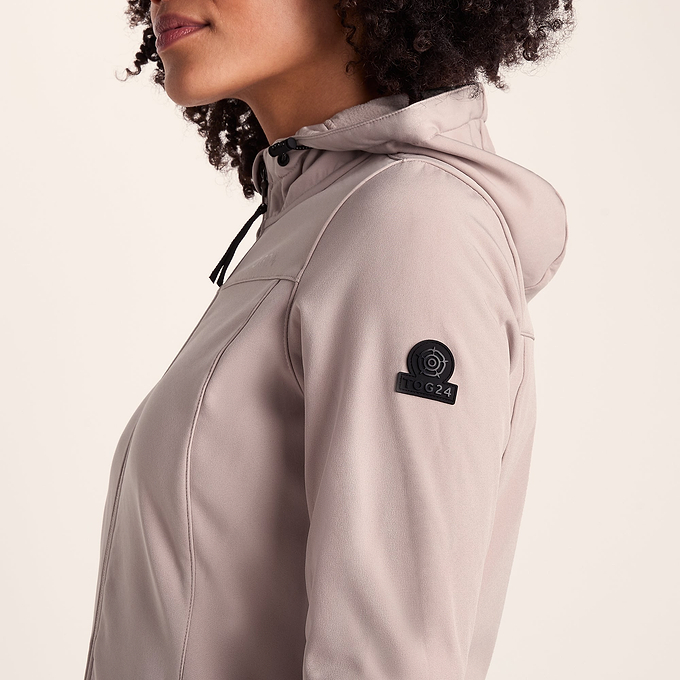 Keld Womens Shower Resistant Hooded Softshell Jacket - Dusky Pink