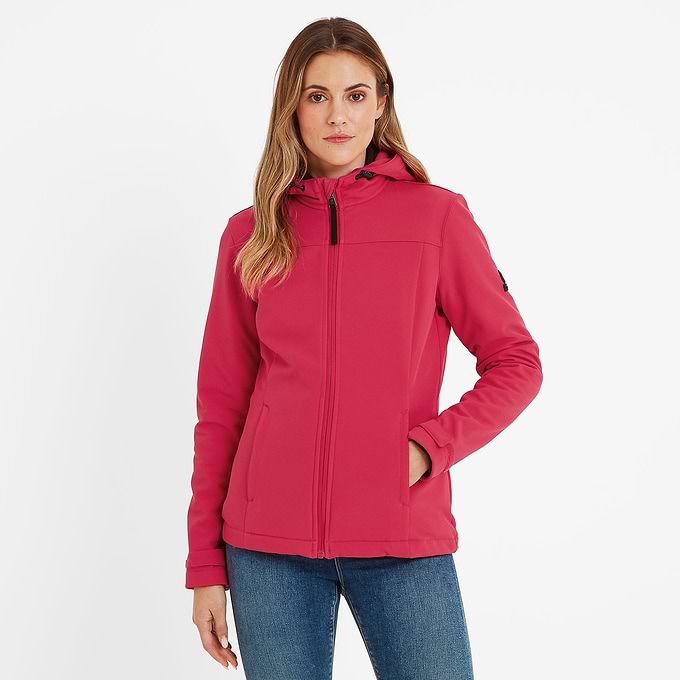 Keld Womens Softshell Hooded Jacket - Fuschia Pink