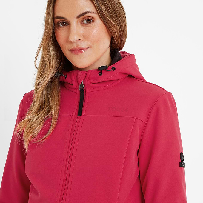 Keld Womens Softshell Hooded Jacket - Fuschia Pink
