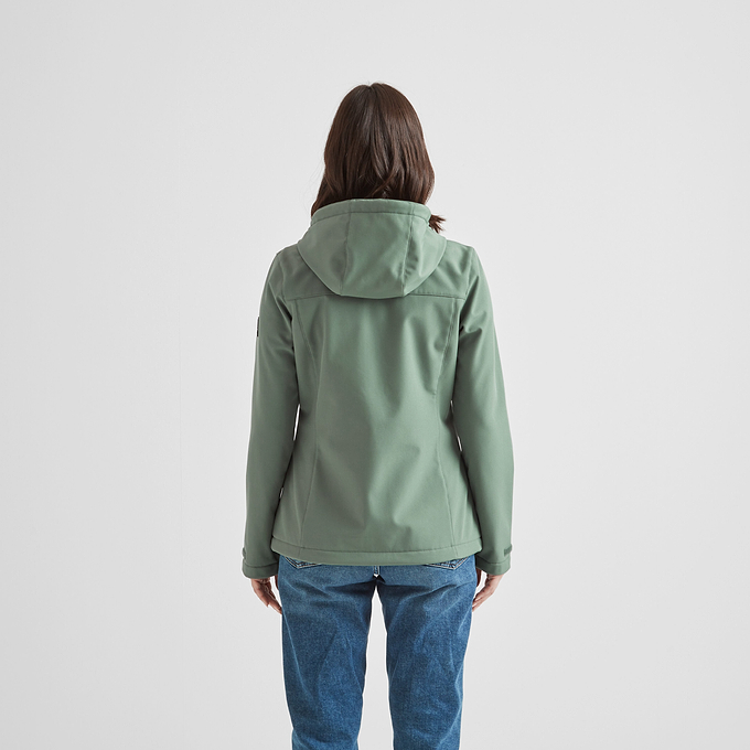 Keld Womens Softshell Hooded Jacket - Light Forest
