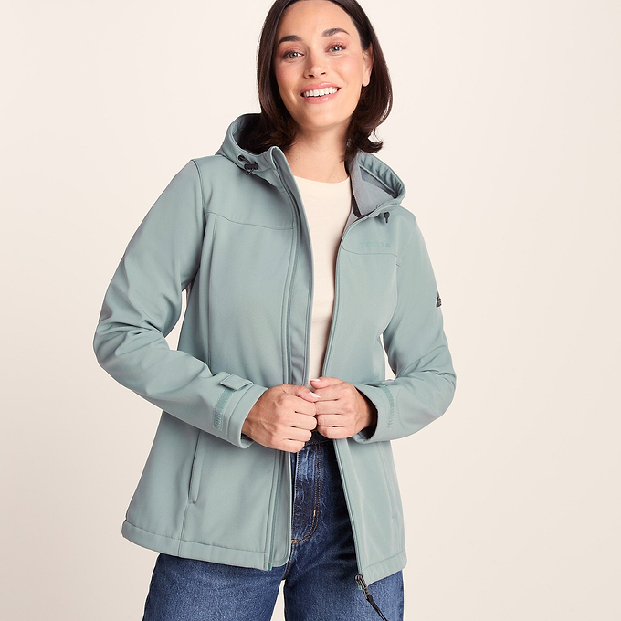 Keld Womens Softshell Hoody - Smokey Teal