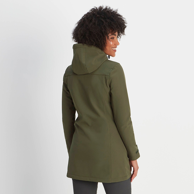 Keld Womens Softshell Long Jacket - Khaki
