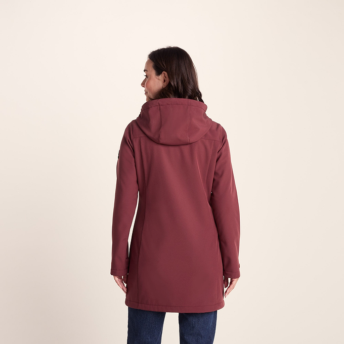 Keld Womens Softshell Long Jacket - Burgundy