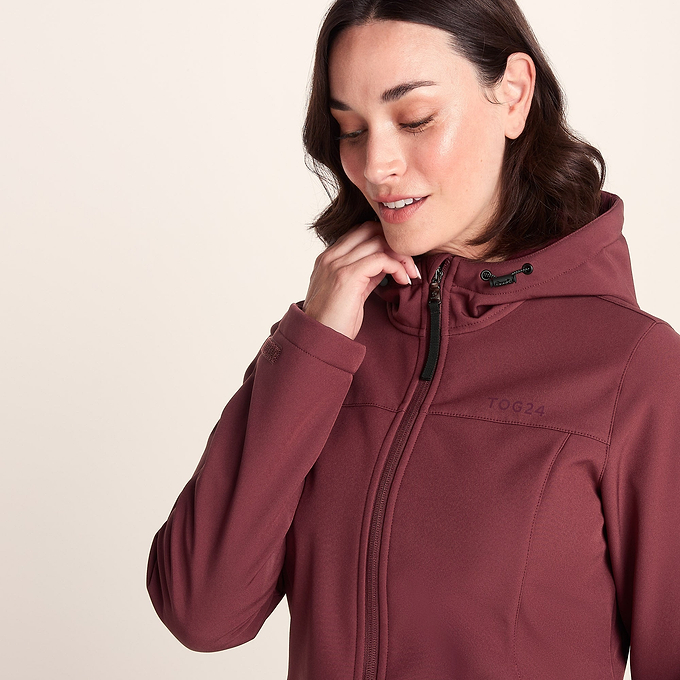 Keld Womens Softshell Long Jacket - Burgundy