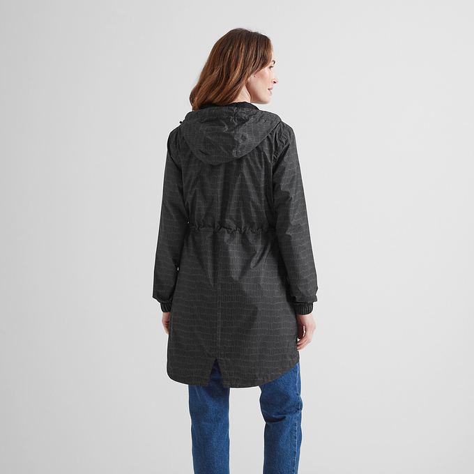 Kilnsey Womens Waterproof Jacket - Washed Black Dash Print