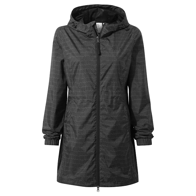 Kilnsey Womens Waterproof Jacket - Washed Black Dash Print