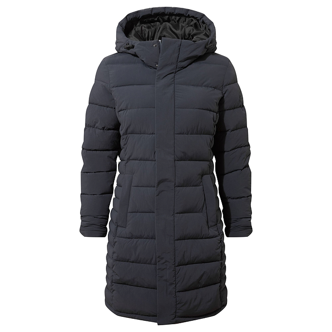 Kirkham Womens Padded Long Parka - Dark Indigo