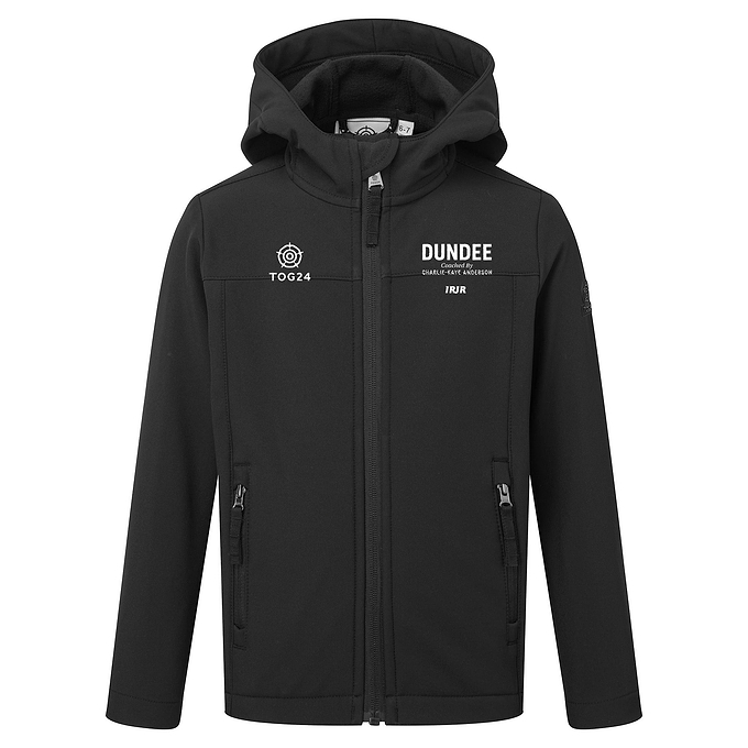 Charlie-Kaye Anderson Ice Skating Kids - Koroma Softshell Hooded Jacket Black