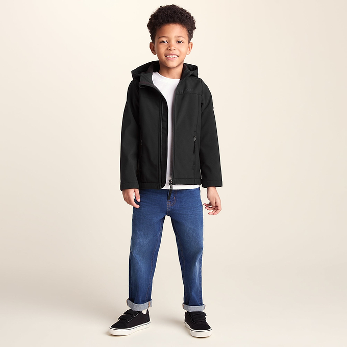 Koroma Kids Softshell Hooded Jacket - Black