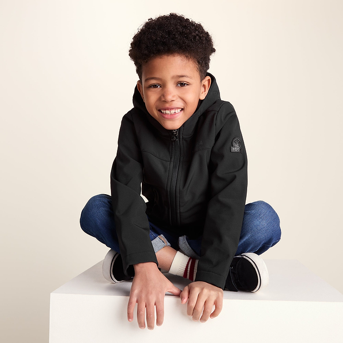 Koroma Kids Softshell Hooded Jacket - Black