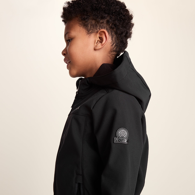 Koroma Kids Softshell Hooded Jacket - Black