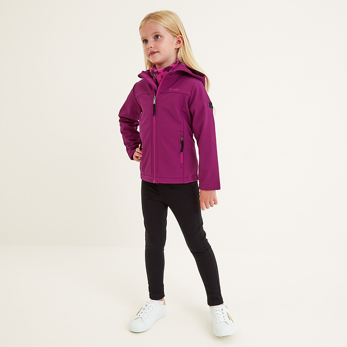 Koroma Kids Softshell Hooded Jacket - Purple Berry