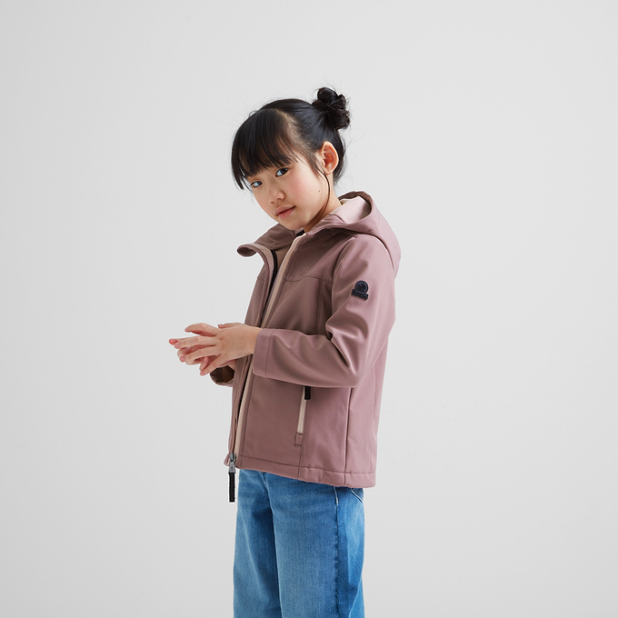 Koroma Kids Softshell Hooded Jacket - Mauve