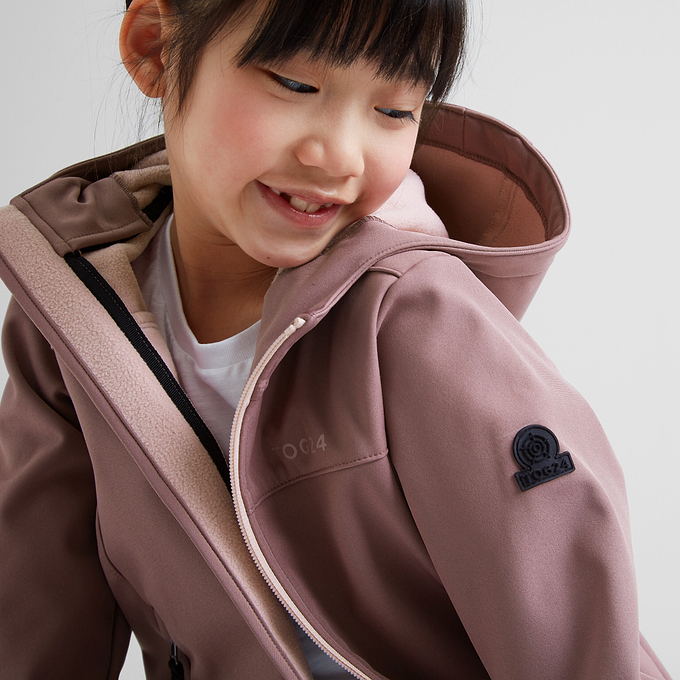 Koroma Kids Softshell Hooded Jacket - Mauve