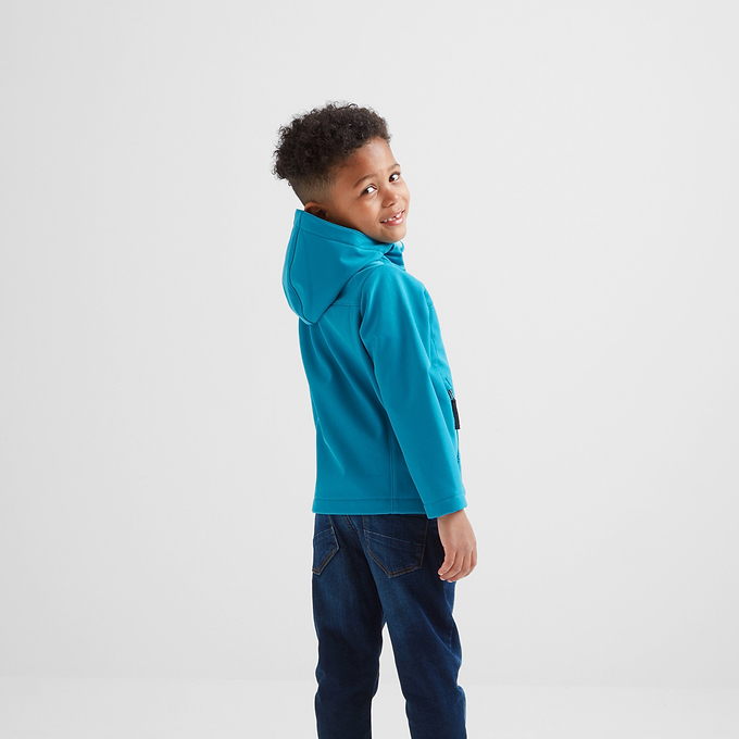 Koroma Kids Softshell Hooded Jacket - Mosaic Blue