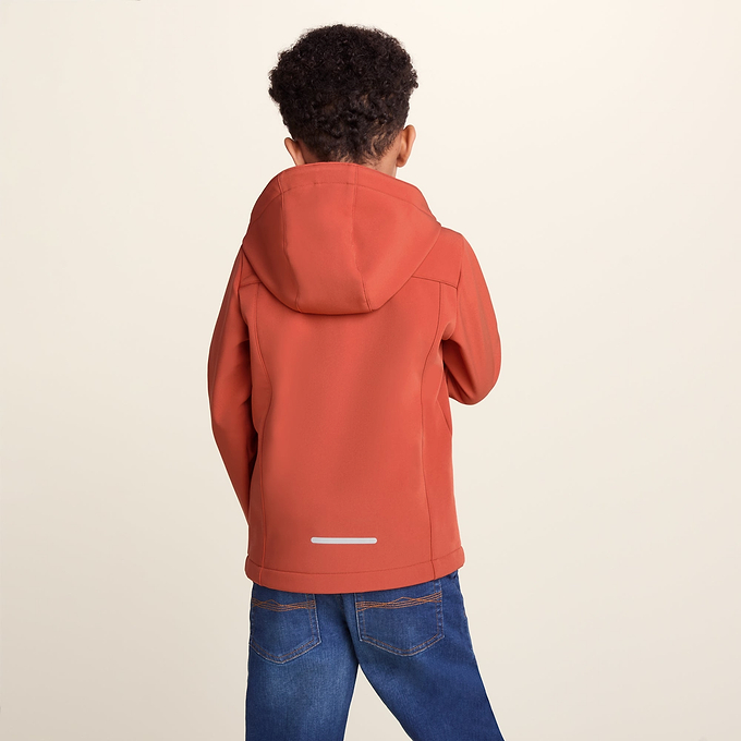 Koroma Kids Softshell Hooded Jacket - Canyon Orange