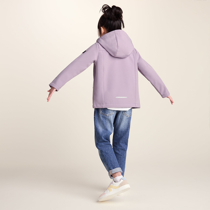 Koroma Kids Softshell Hooded Jacket - Lavender Grey