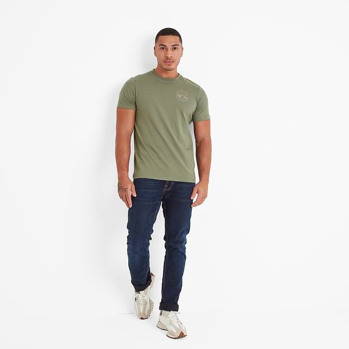 Lakes Mens T-Shirt - Faded Khaki