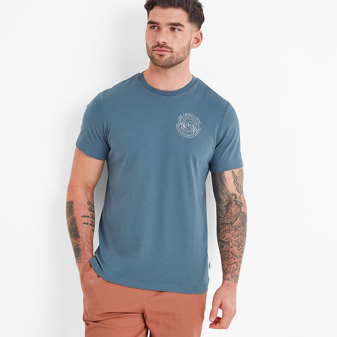 Lakes Mens T-Shirt - Steel Blue