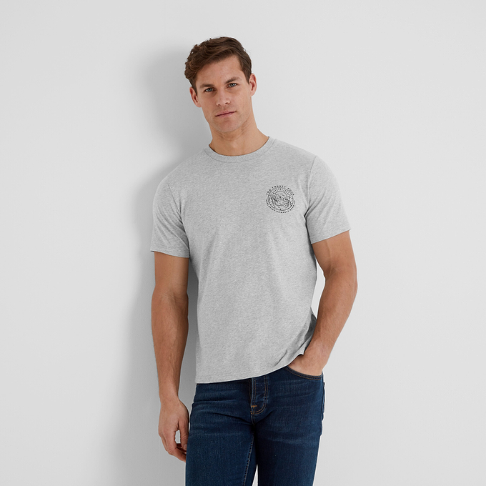 Lakes Mens T-Shirt - Light Grey Marl