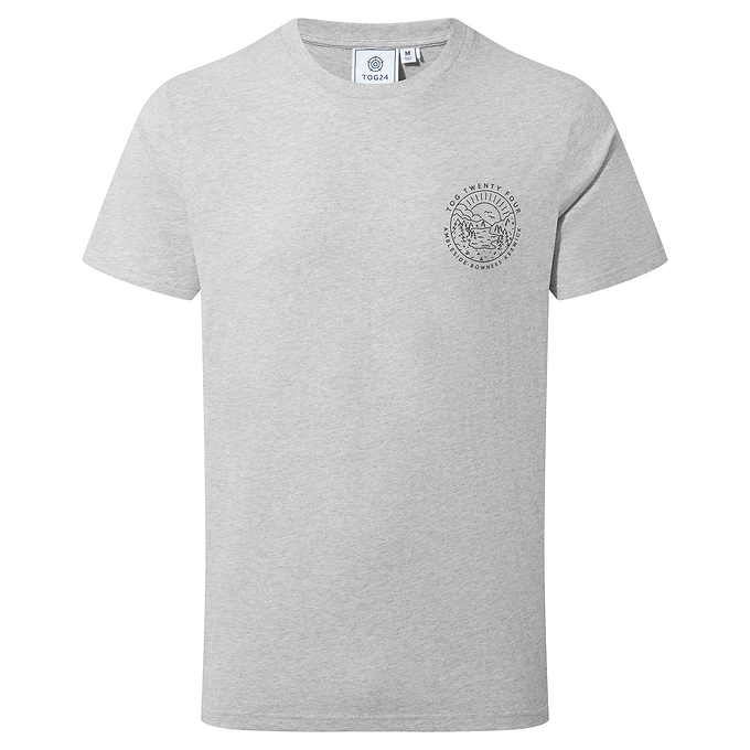 Lakes Mens T-Shirt - Light Grey Marl