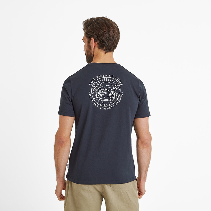 Lakes Mens T-Shirt - Dark Indigo