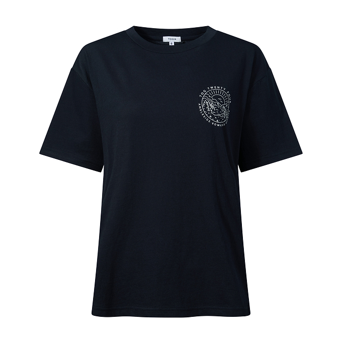 Lakeside Womens 100% Cotton Supersoft Relaxed Fit T-Shirt - Dark Indigo