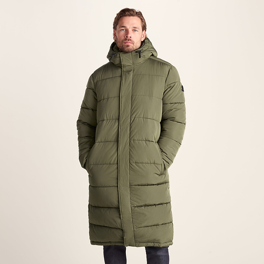 Langrick Mens Long Padded Jacket - Khaki