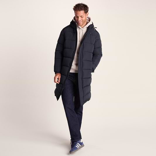 Langrick Mens Long Insulated Jacket - Dark Indigo