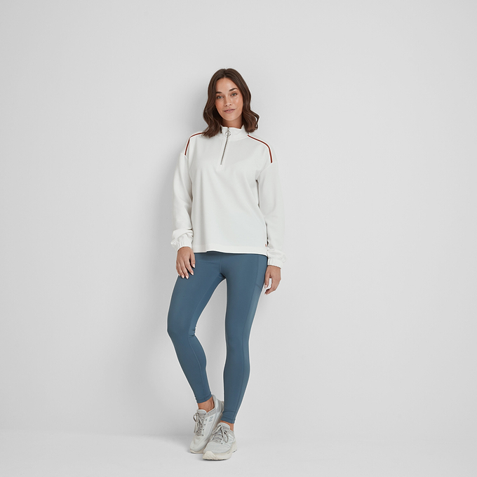 Larelle Womens Zipneck Sweatshirt - Vanilla