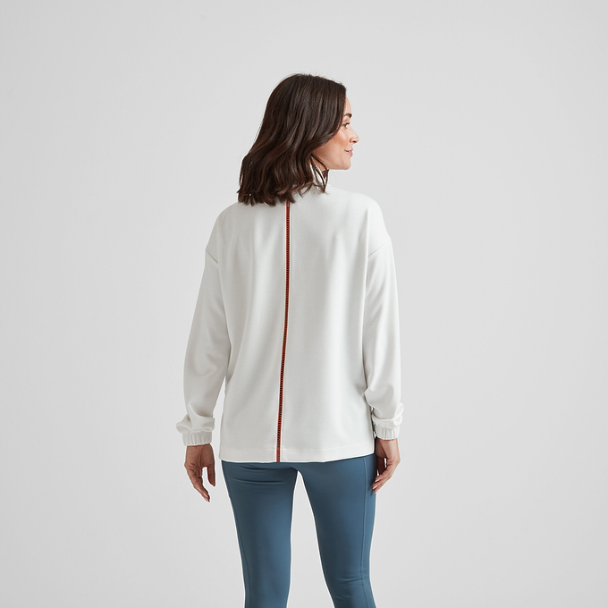 Larelle Womens Zipneck Sweatshirt - Vanilla