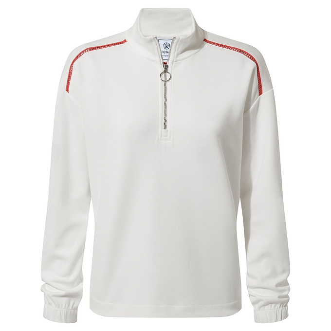 Larelle Womens Zipneck Sweatshirt - Vanilla