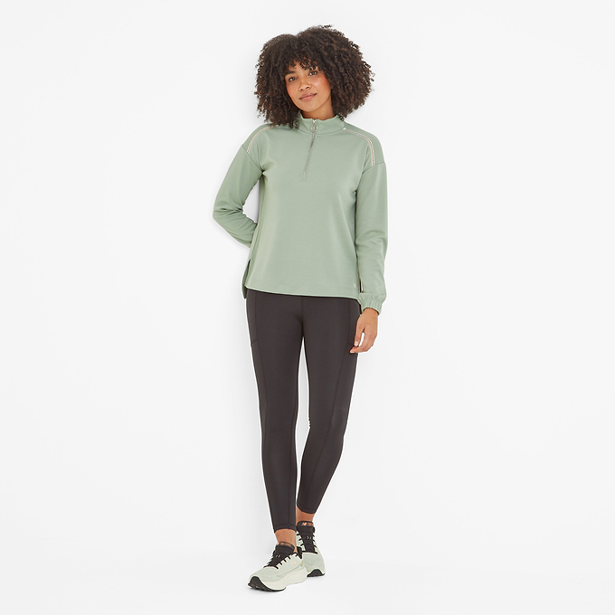 Larelle Womens Zipneck Sweatshirt - Pistachio