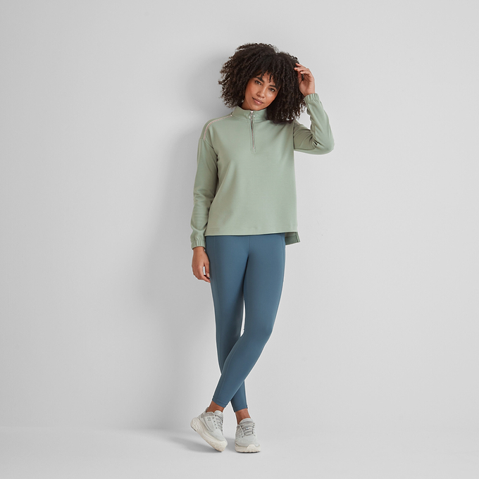 Larelle Womens Zipneck Sweatshirt - Pistachio