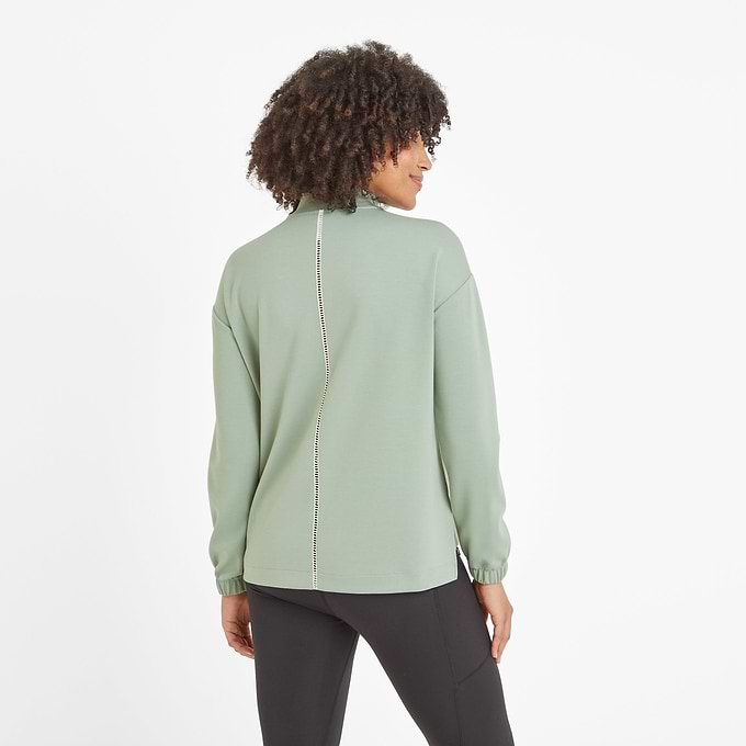Larelle Womens Zipneck Sweatshirt - Pistachio