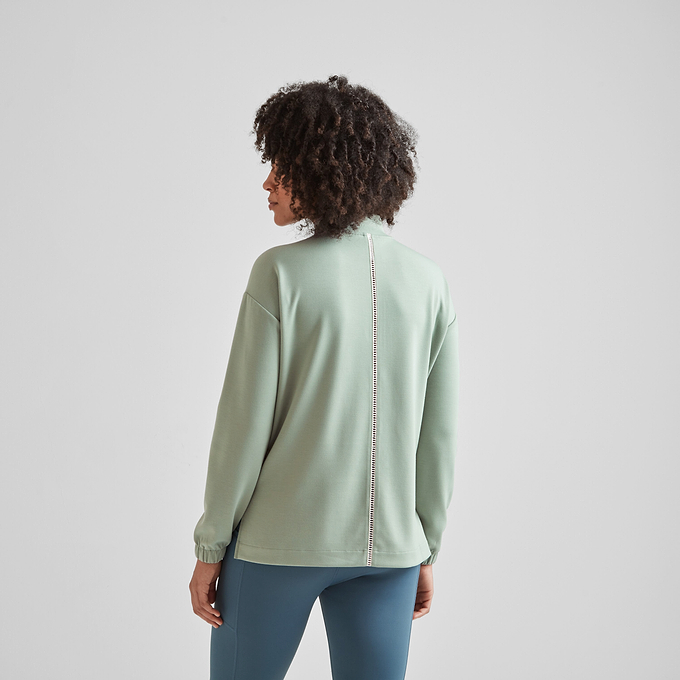 Larelle Womens Zipneck Sweatshirt - Pistachio