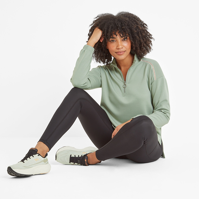Larelle Womens Zipneck Sweatshirt - Pistachio