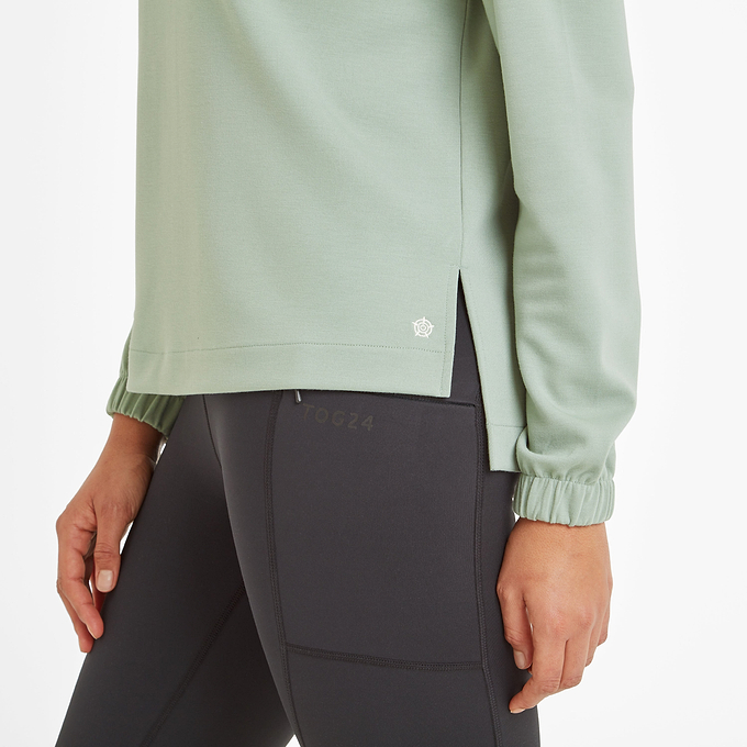 Larelle Womens Zipneck Sweatshirt - Pistachio
