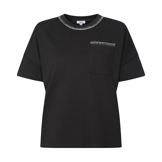 Laurie Womens 100% Cotton Supersoft Boxy Fit T-Shirt - Washed Black