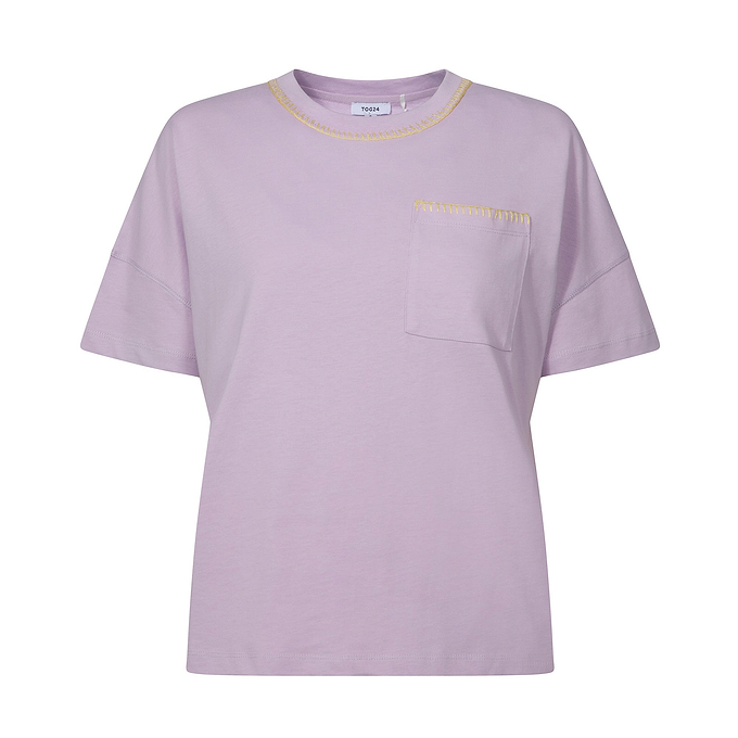 Laurie Womens 100% Cotton Supersoft Boxy Fit T-Shirt - Lilac Blossom