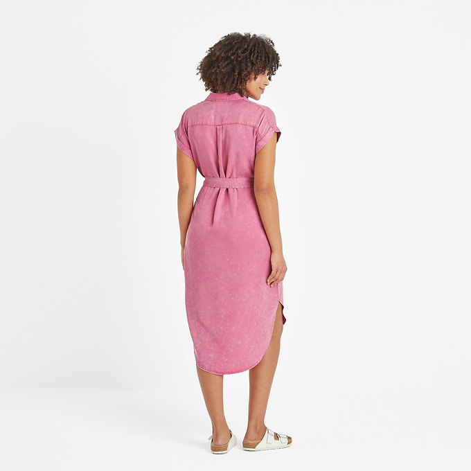 Lenira Womens Shirt Dress - Rose Quartz