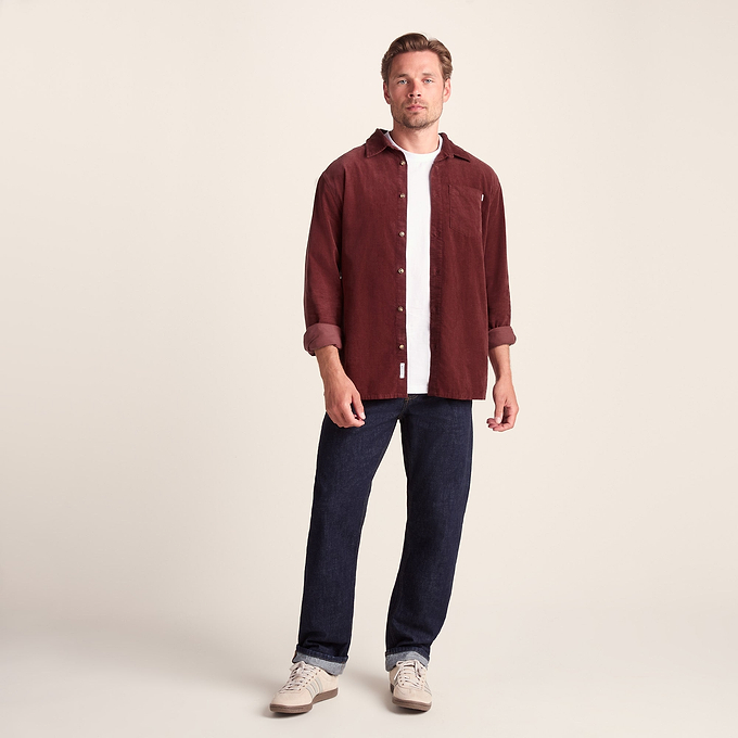 Lenny Mens Shirt Long Sleeve - Port