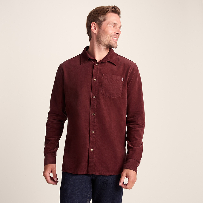 Lenny Mens Shirt Long Sleeve - Port
