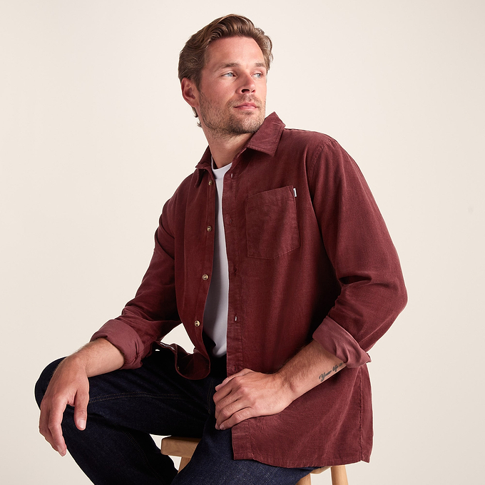 Lenny Mens Shirt Long Sleeve - Port