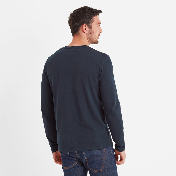 Lewes Mens Long Sleeve T-Shirt - Dark Indigo/Marine Blue